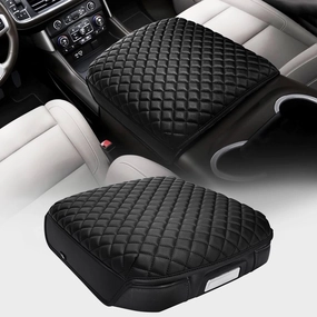 KBH Center Console Armrest Cover for Chevy Chevrolet Silverado & GMC Sierra 2019-2025, Tahoe & Suburban & Yukon 2021-2025, Bucket Seat, Vinyl Leather Arm Rest Lid Cushion, Anti-Scratch, Black vinyl accessories,turntable parts,record player tool