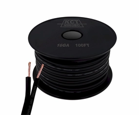 KCT 16AWG Gauge Speaker Cable Speaker Wire 100Feet Black speaker cable,audio wire,hi-fi speaker cord,