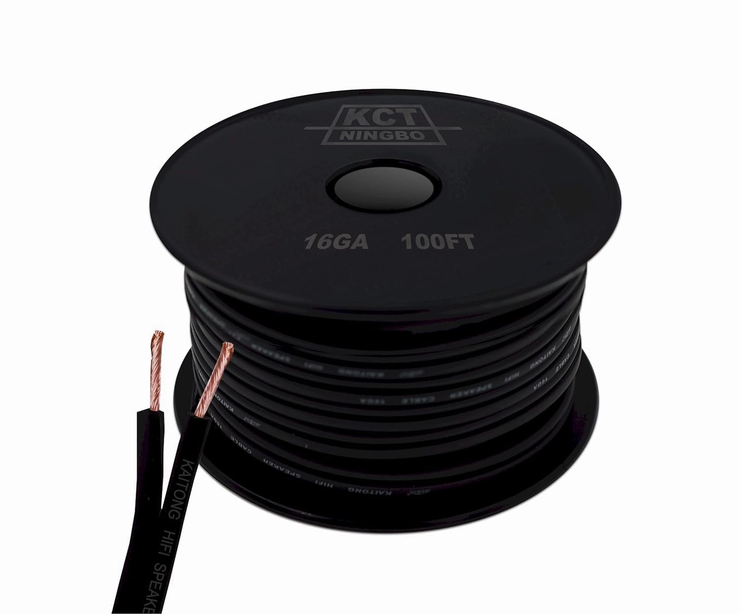 KCT 16AWG Gauge Speaker Cable Speaker Wire 100Feet Black speaker cable,audio wire,hi-fi speaker cord,