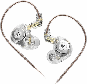 keephifi KZ EDX Pro in Ear Monitor Headphones KZ IEM Earphones Dual DD HiFi Stereo Sound Stage Earphones Wired Noise Cancelling Gaming Earbuds for Musicians Singer Audiophiles (White, No Mic) in-ear monitors,hi-fi IEMs,studio earphones,