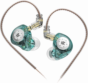 keephifi KZ EDX Pro in Ear Monitors KZ Headphones IEM Earphones with Dual DD HiFi Stereo Sound Earphones Wired Noise Cancelling Gaming Earbuds (Cyan, No Mic) in-ear monitors,hi-fi IEMs,studio earphones,