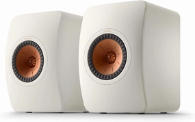 KEF LS50 Meta Passive Bookshelf Speakers - Pair (Mineral White) bookshelf speakers,compact stereo speakers,hi-fi shelf speakers,