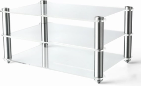 KGUSS Mini Audio Component Rack Acrylic 2-Layer Aluminium Holders Small Desktop Transparent Rack for HiFi Audio Equipment dac Amplifier Amp audio rack,hi-fi component stand,media shelf,