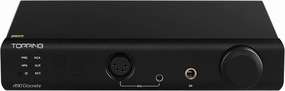 KGUSS Topping A90 Discrete NFCA Headphone Amplifier Pre-Amplifier 6.35mm/4.4mm Balanced/4-Pin-XLR Headphone Output R2R Relay Volume Control (Black) balanced output player,audiophile player,hi-res digital player,
