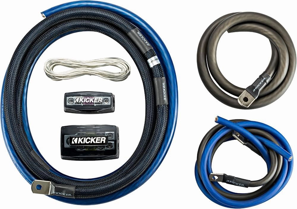 Kicker 46PKD1 PKD1 1/0AWG Dual Amplifier Power Kit - Power, Ground, Distribution Block, Remote Wire and Fuse Block. power amplifier,stereo amp,hi-fi power amp,