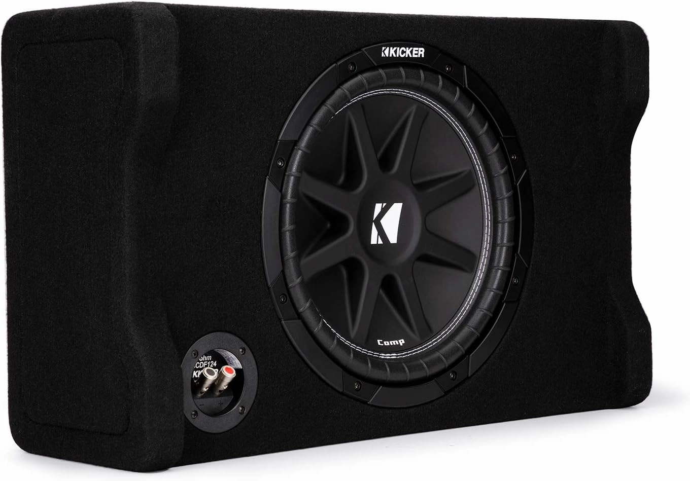 Kicker 48CDF124 Comp 12" Subwoofer in Down Firing Enclosure, 4-Ohm audiophile subwoofer,active subwoofer,low frequency speaker,