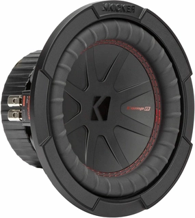 Kicker 48CWR84 CompR 8" Subwoofer, DVC, 4-ohm audiophile subwoofer,active subwoofer,low frequency speaker,