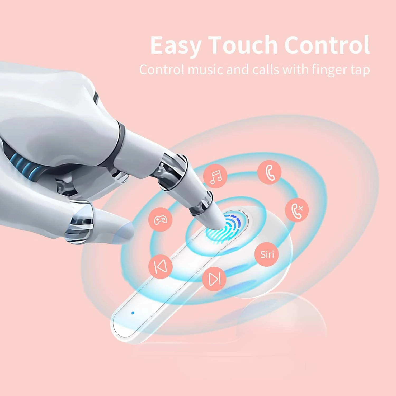 Kids Headphones for School Toddler Wireless Earbuds with Mic Bear Charging Case Waterproof Bluetooth Ear Buds for Boys Girls Teen 5  Years, Compatible with Apple & Android,Earphones for Childrens.