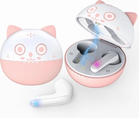 Kids Headphones for School Toddler Wireless Earbuds with Mic Bear Charging Case Waterproof Bluetooth Ear Buds for Boys Girls Teen 5  Years, Compatible with Apple & Android,Earphones for Childrens. reference headphones,neutral sound headphones,monitor h