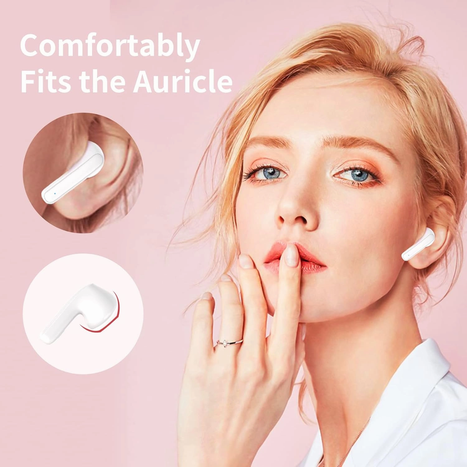 Kids Headphones for School Toddler Wireless Earbuds with Mic Bear Charging Case Waterproof Bluetooth Ear Buds for Boys Girls Teen 5  Years, Compatible with Apple & Android,Earphones for Childrens.