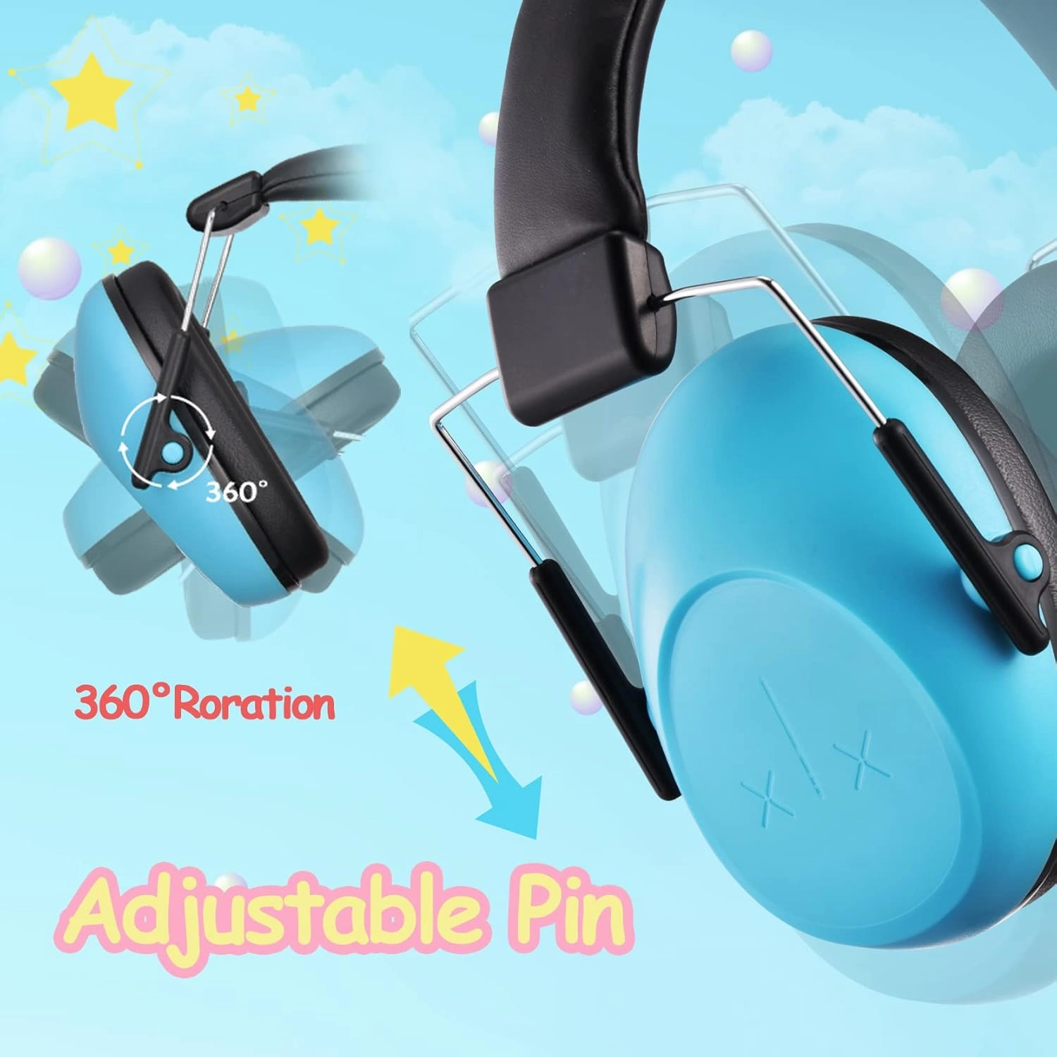 Kids Noise Cancelling Headphones, SNR 28dB Kids Ear Protection Earmuffs for Autism, Toddler, Children, Noise Cancelling Sound Proof Earmuffs/Headphones for Concerts, Air Shows, Fireworks