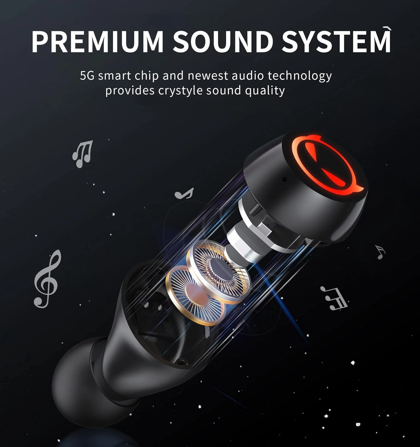 Kids Wireless Earbuds Bluetooth, Wireless Earphones with Noise Reduction Bluetooth 5.1 Waterproof Sport TWS Stereo Lightweight in Ear Headphones with Built-in Mic for TV Phone.