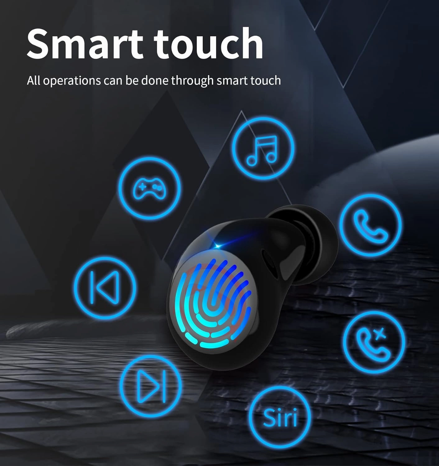 Kids Wireless Earbuds Bluetooth, Wireless Earphones with Noise Reduction Bluetooth 5.1 Waterproof Sport TWS Stereo Lightweight in Ear Headphones with Built-in Mic for TV Phone.