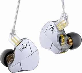 Kinboofi CCZ MC01 in Ear Monitor,10MM Dual-Magnet Large DD Gaming Earbuds, IEMS for Gaming,in Ear Monitor Headphones with 5N OFC Detachable Cable No Mic for Musicians Audiophile (Silver, No MIC) in-ear monitors,hi-fi IEMs,studio earphones,