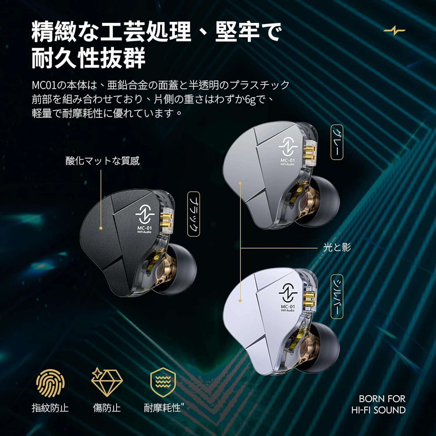 Kinboofi CCZ MC01 in Ear Monitor,10MM Dual-Magnet Large DD Gaming Earbuds, IEMS for Gaming,in Ear Monitor Headphones with 5N OFC Detachable Cable No Mic for Musicians Audiophile (Silver, No MIC)