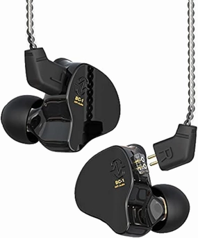 Kinboofi CCZ Melody in Ear Monitors, Dynamic Hybrid Dual Driver in Ear Headphones 1BA 1DD HiFi Wired Headphones Musicians IEM Upgrade Deep Bass Suitable for Audiophile Musician(No MIC, Black) in-ear monitors,hi-fi IEMs,studio earphones,