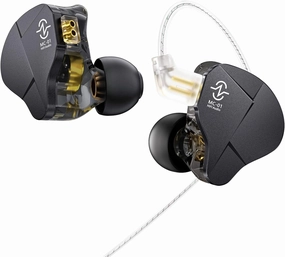 Kinboofi in Ear Monitor, CCZ MC01 10MM Dual-Magnet Large DD Gaming Earbuds, Wired Earbuds,in Ear Monitor Headphones with 5N OFC Detachable Cable No Mic for Musicians Audiophile (Black, No MIC) in-ear monitors,hi-fi IEMs,studio earphones,