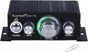 Kinter MA170 12V 2 Channel Mini Digital Audio Power Amplifier for Car or Mp3 Without Power Supply power amplifier,stereo amp,hi-fi power amp,
