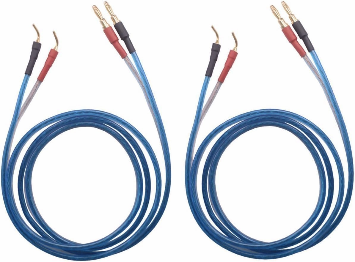 KK ZB-SB 1pair Set(4banana&4pin) HiFi OFC Speaker Wire, Banana Plug to Pin Type Plug, 1.5M(4.92ft)/3M(9.84ft)/5M(16ft)/7M(22.9ft), KK ZB-SB speaker cable,audio wire,hi-fi speaker cord,