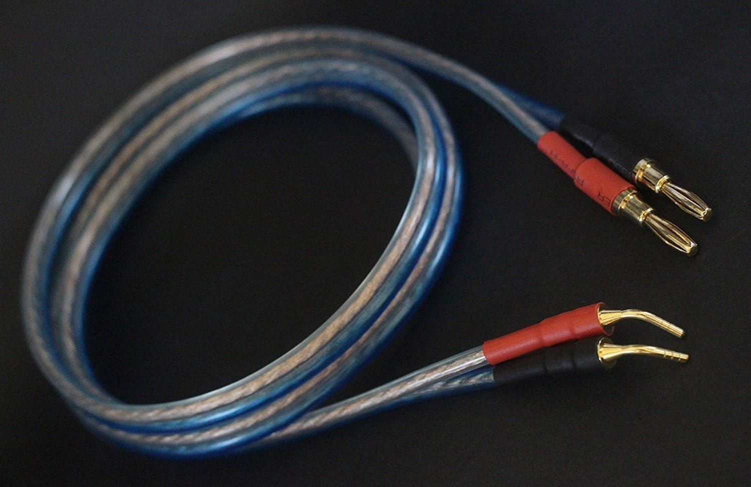 KK ZB-SB 1pair Set(4banana&4pin) HiFi OFC Speaker Wire, Banana Plug to Pin Type Plug, 1.5M(4.92ft)/3M(9.84ft)/5M(16ft)/7M(22.9ft), KK ZB-SB