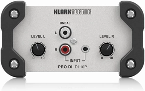 Klark teknik PRO DI DI 10P Passive DI Box with Stereo Input/Summed Mono Output, Midas Transformer and Extended Dynamic Range balanced output player,audiophile player,hi-res digital player,