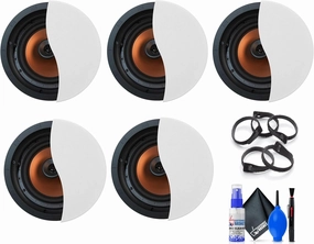 Klipsch 5X CDT-5800-C 2-Way Pivoting in-Ceiling Loudspeaker (CDT-5800-C) Bundle Including: Cable Ties, Cleaning Kit soundbar,TV speaker bar,home theater soundbar,