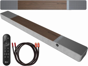 Klipsch Flexus CORE 200 185W 3.1.2 Channel Dolby Atmos Sound Bar Walnut Bundle with Deco Gear 6FT Universal 4K HDMI 2.0 Cable with 28AWG Pure Copper Conductors soundbar,TV speaker bar,home theater soundbar,