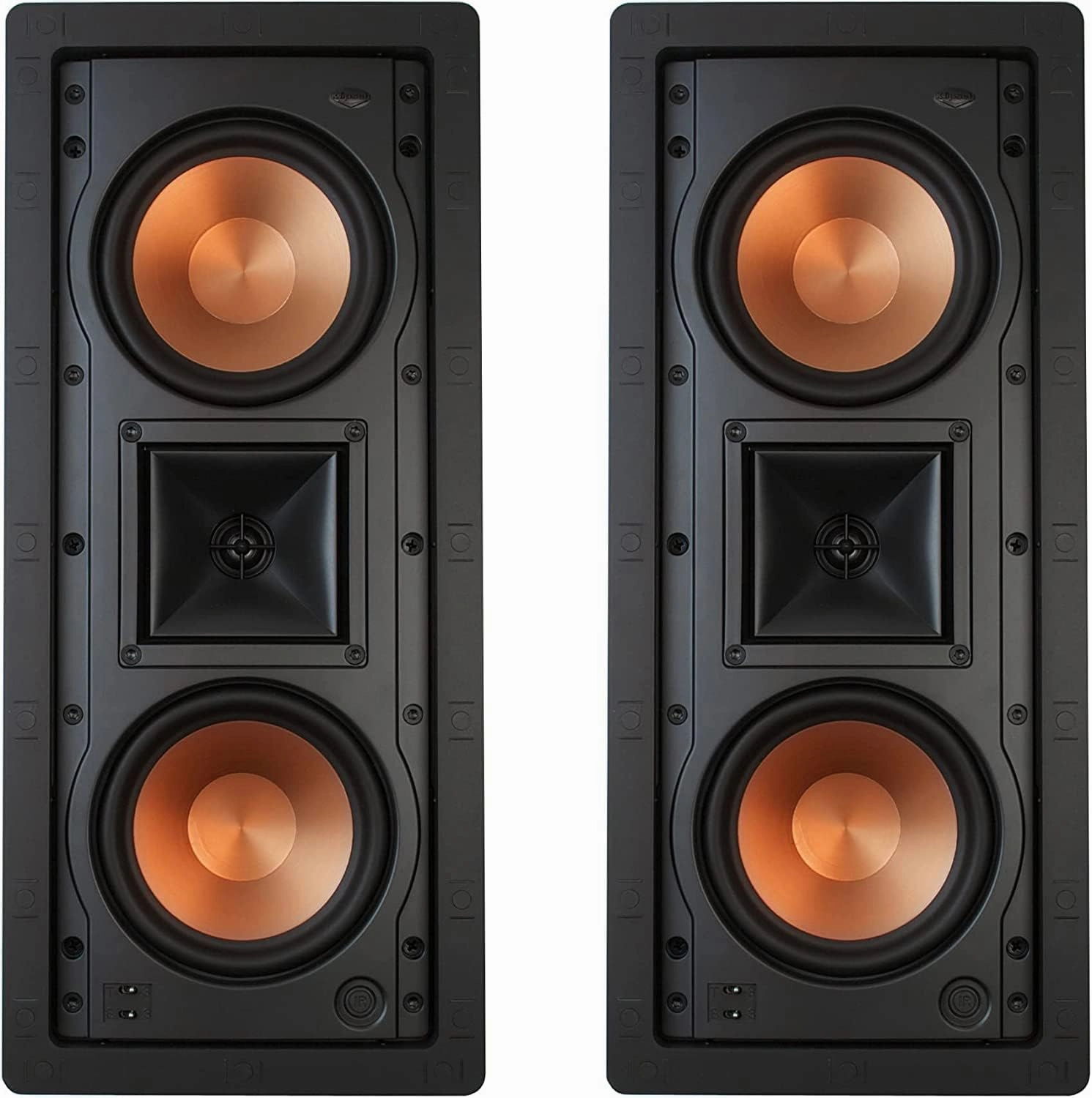 Klipsch R-5502-W II in-Wall Left, Center or Right (LCR) in-Wall or in-Ceiling Speaker Two-Pack soundbar,TV speaker bar,home theater soundbar,