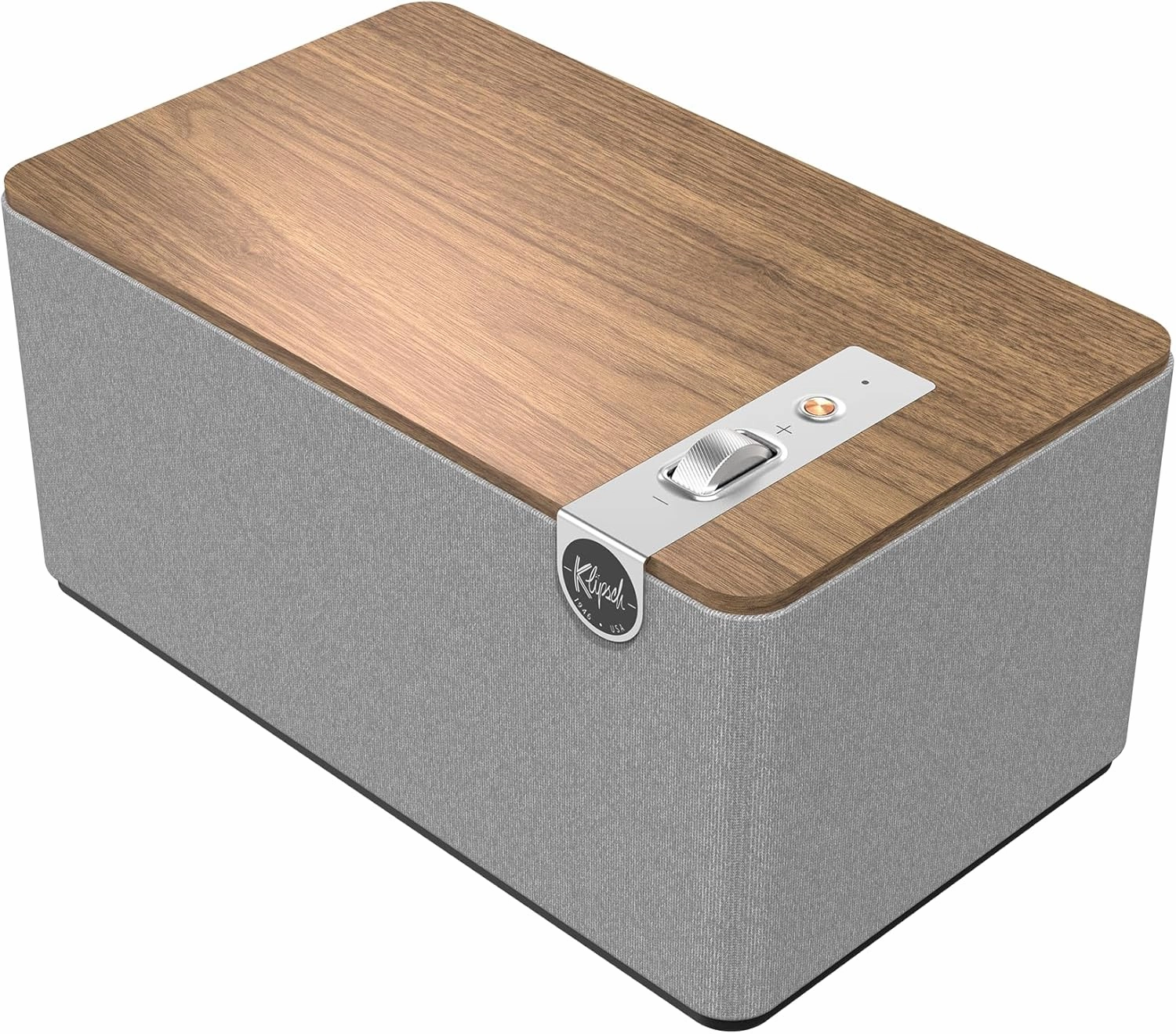 Klipsch The Three Plus Premium Bluetooth Speaker System, Walnut bookshelf speakers,compact stereo speakers,hi-fi shelf speakers,