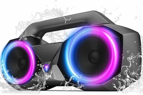 KMAG Portable Bluetooth Speaker - IPX7 Waterproof Wireless Speakers with 80W Loud HiFi Stereo Sound, 20H Playtime, Dynamic Light, Deep Bass, Dual Pairing, 5.3 BT for Outdoor, Gifts floorstanding speakers,tower speakers,stereo floor speakers,