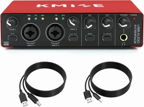 Kmise USB Audio Interface for Guitarists, Vocalists, Podcasters or playback studio quality sound audio interface,USB interface,music recording input,
