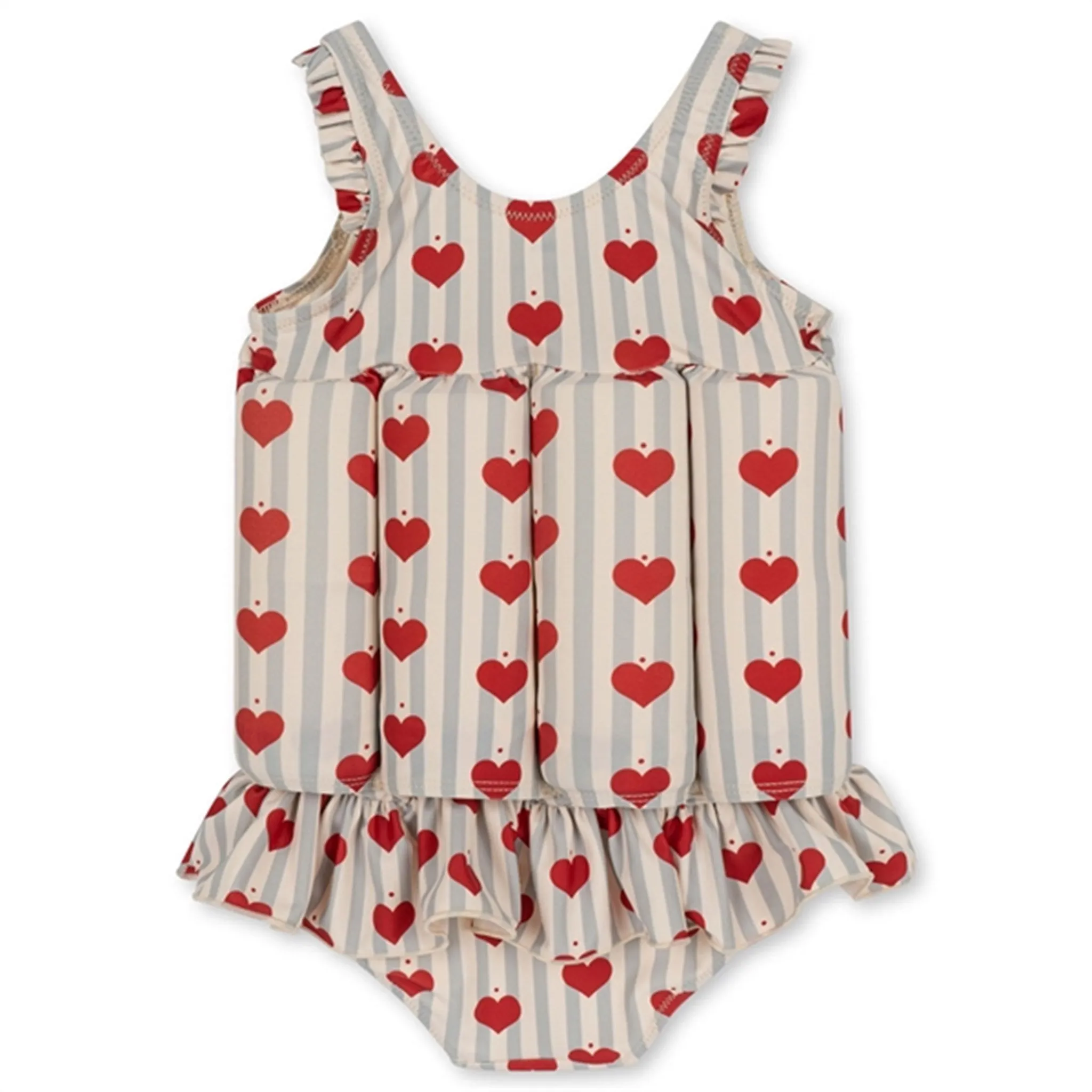 Konges Sljd Amour Blue Stripe Float Frill Swimsuit