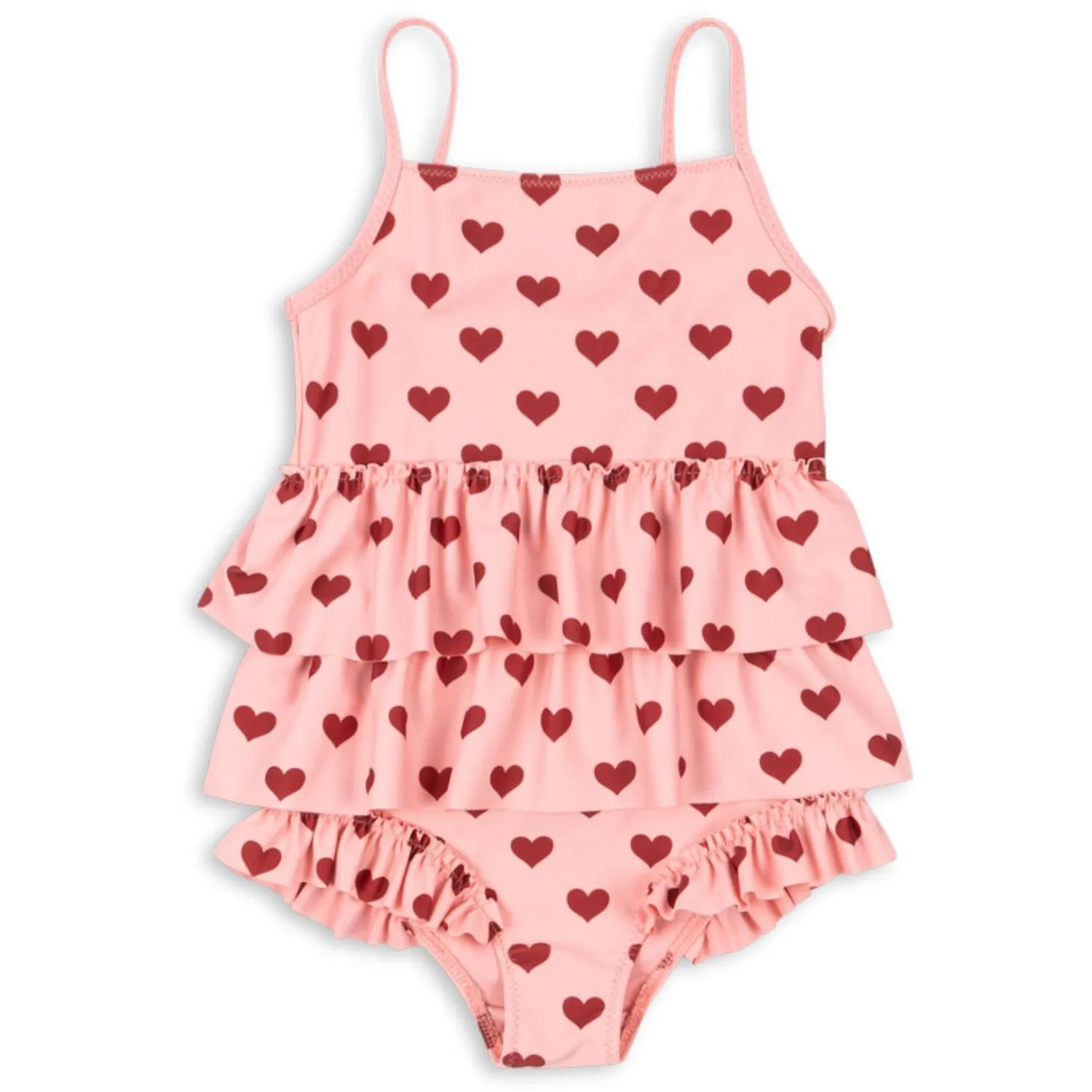 Konges Sl?jd Amour Pink Manuca Frill Swimsuit Grs