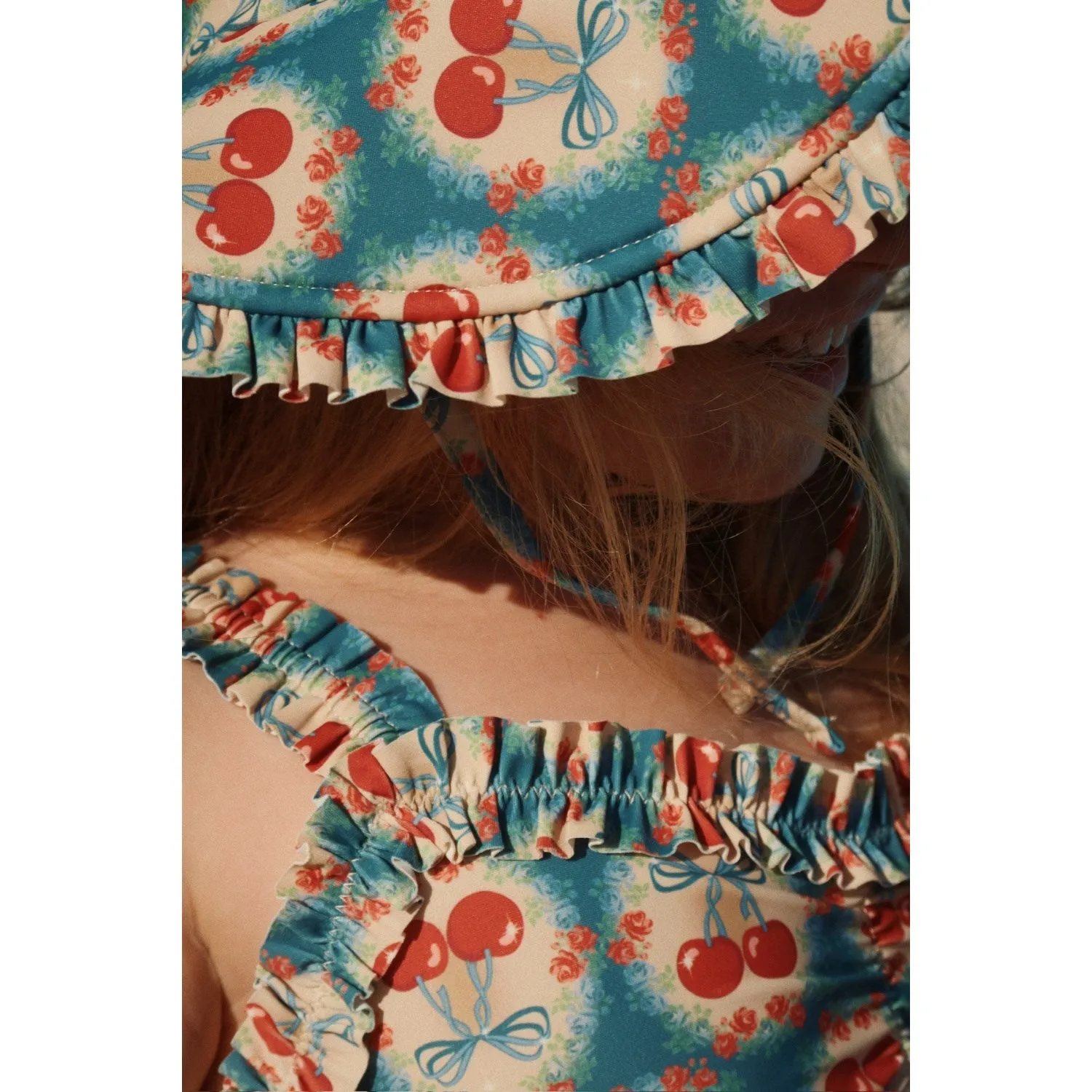 Konges Sl?jd Cherry Bow Blue Maya Swimsuit Grs