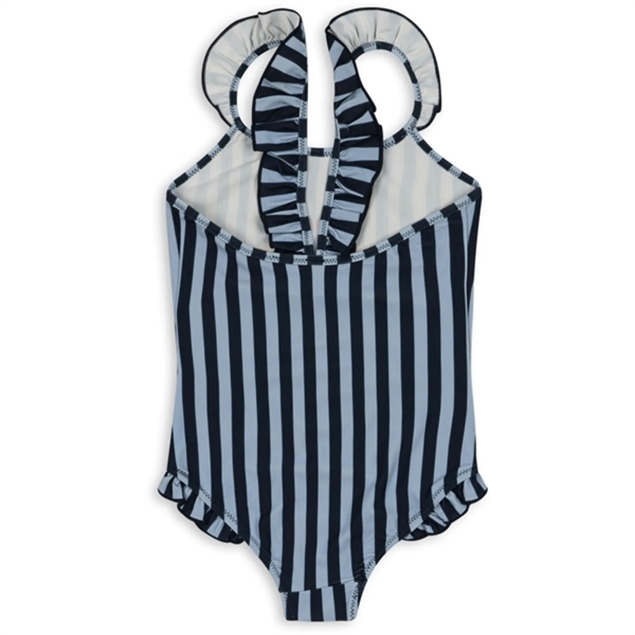 Konges Sljd Navy Stripe Dea Frill Swimsuit