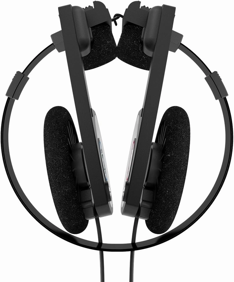 Koss Porta Pro Black On-Ear Headphones, Retro Style, Collapsible Design, Case Included, Black