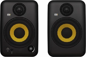 KRK GoAux 4 4" Portable Monitors, 4 inches (GOAUX4-NA) bookshelf speakers,compact stereo speakers,hi-fi shelf speakers,