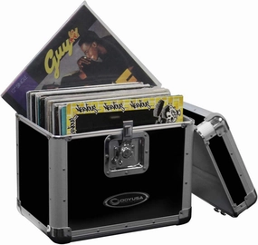 KROM Series Black Stackable Record/Utility Case for 70 12" Vinyl Records & LPs vinyl storage,record holder,LP organizer,