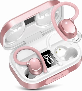 KT1 Wireless Earbuds V5.3, 120H Playtime, Bluetooth Earphones for Small Ear, IPX7 Waterproof Running Headphones, Deep Bass, Over Ear Sport Wireless Bluetooth Earphones for Android iOS wireless earbuds,Bluetooth earphones,true wireless stereo,