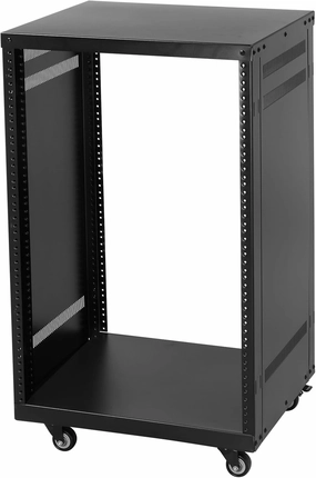 Ktaxon 16U AV Rack with Removable Side Panels and Lockable Casters, Special Vent Design for Server Rack Mounting audio rack,hi-fi component stand,media shelf,