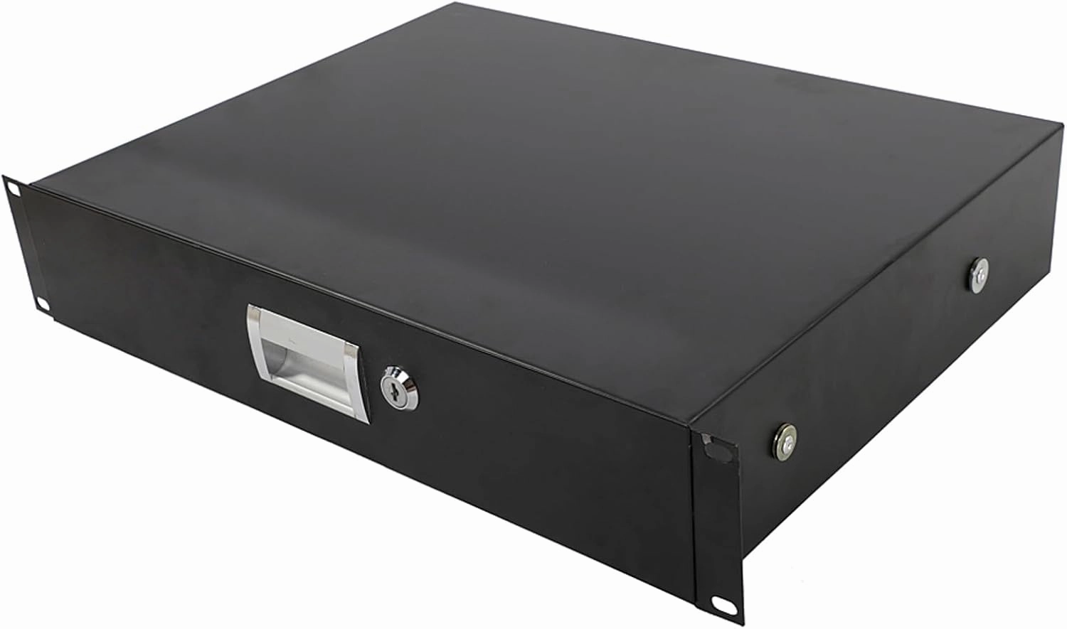 Ktaxon 2U Rack Mount Drawer for 19 Inch AV/Network/DJ Equipment Racks or Cabinets with Lock and Key equipment cabinet,AV gear cabinet,component enclosure,