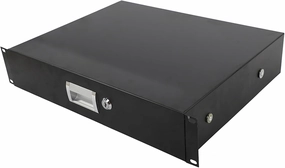 Ktaxon 2U Rack Mount Drawer for 19 Inch AV/Network/DJ Equipment Racks or Cabinets with Lock and Key equipment cabinet,AV gear cabinet,component enclosure,