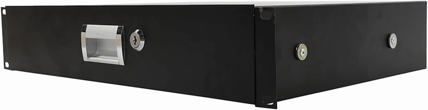 Ktaxon 2U Rack Mount Drawer for 19 Inch AV/Network/DJ Equipment Racks or Cabinets with Lock and Key