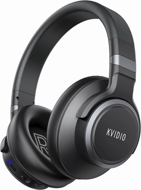 KVIDIO Active Noise Cancelling Headphones, 70 Hours Playtime Bluetooth Headphones Wireless with Microphone, Transparency Mode, Deep Bass and Hi-Fi Stereo Sound Over Ear for Travel Office over-ear headphones,closed back headphones,wireless studio cans,