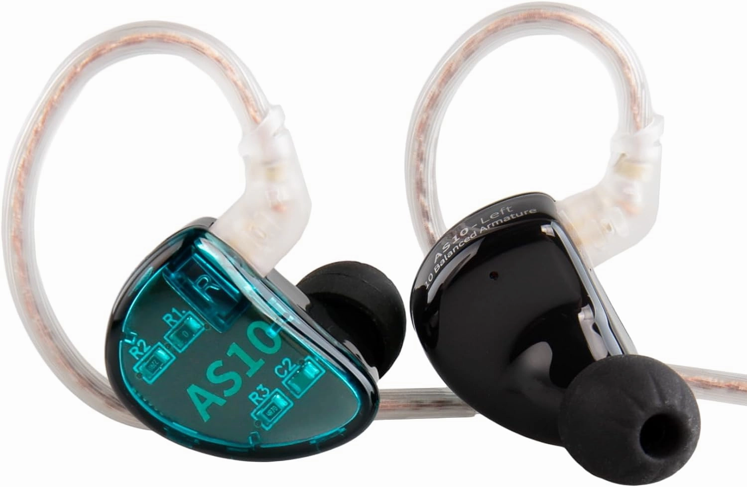 KZ AS10 in Ear Monitor Earbuds Headphone, Pure 5 Balanced Armature 5BA KZ Earbuds Earphone, Musician in Ear Monitor Headphone High Fidelity HiFi Headset (No Microphone, Green) audiophile headphones,high-end headphones,studio over-ear,