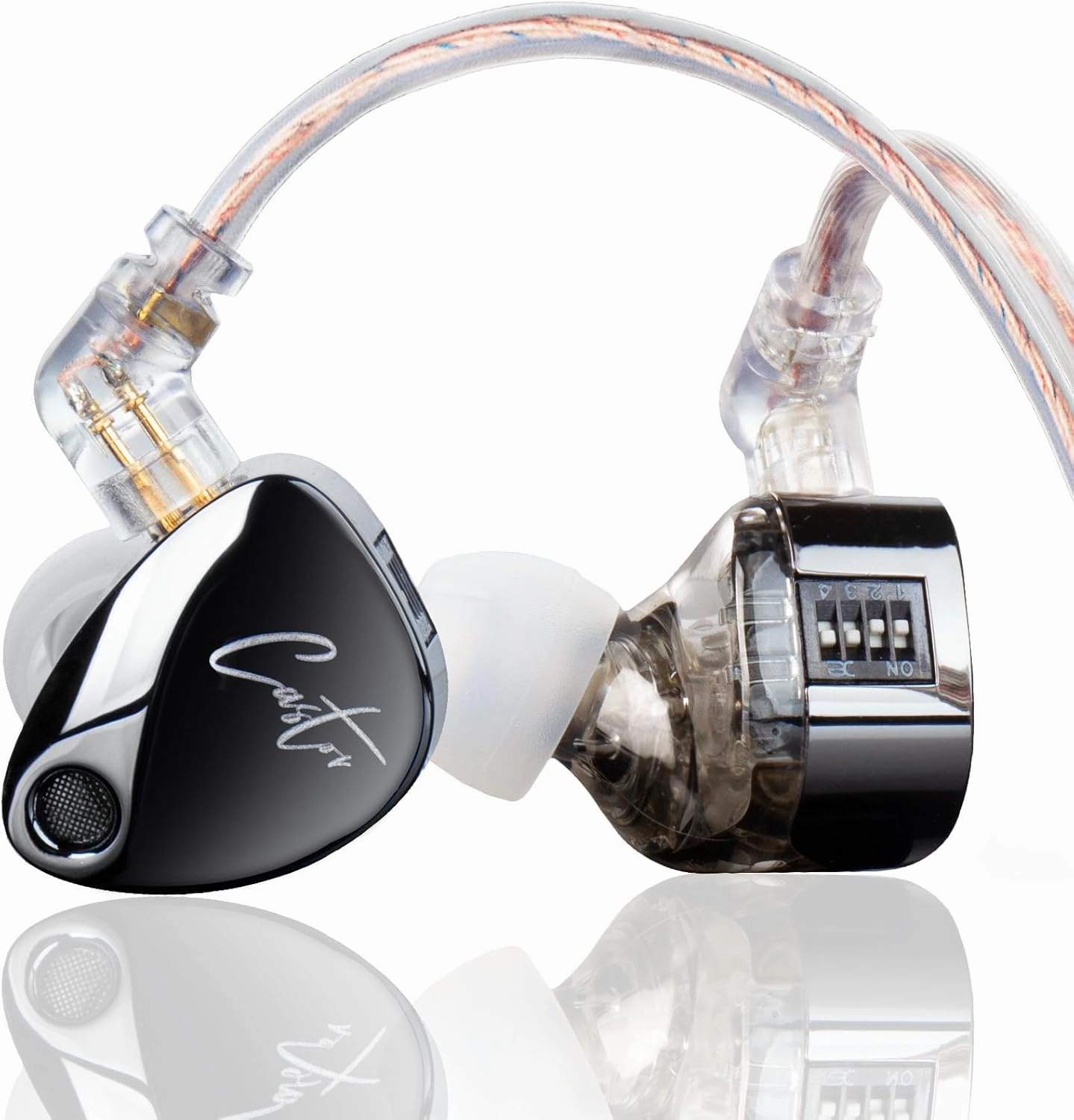KZ Castor in Ear Monitor Headphones, HiFi Improved Bass Earphone Sound Tunable Noise Isolating IEMs, Dual-Dynamic Driver Wired Earbuds, 2PIN-C Detachable Cable for Singers Musicians in-ear monitors,hi-fi IEMs,studio earphones,