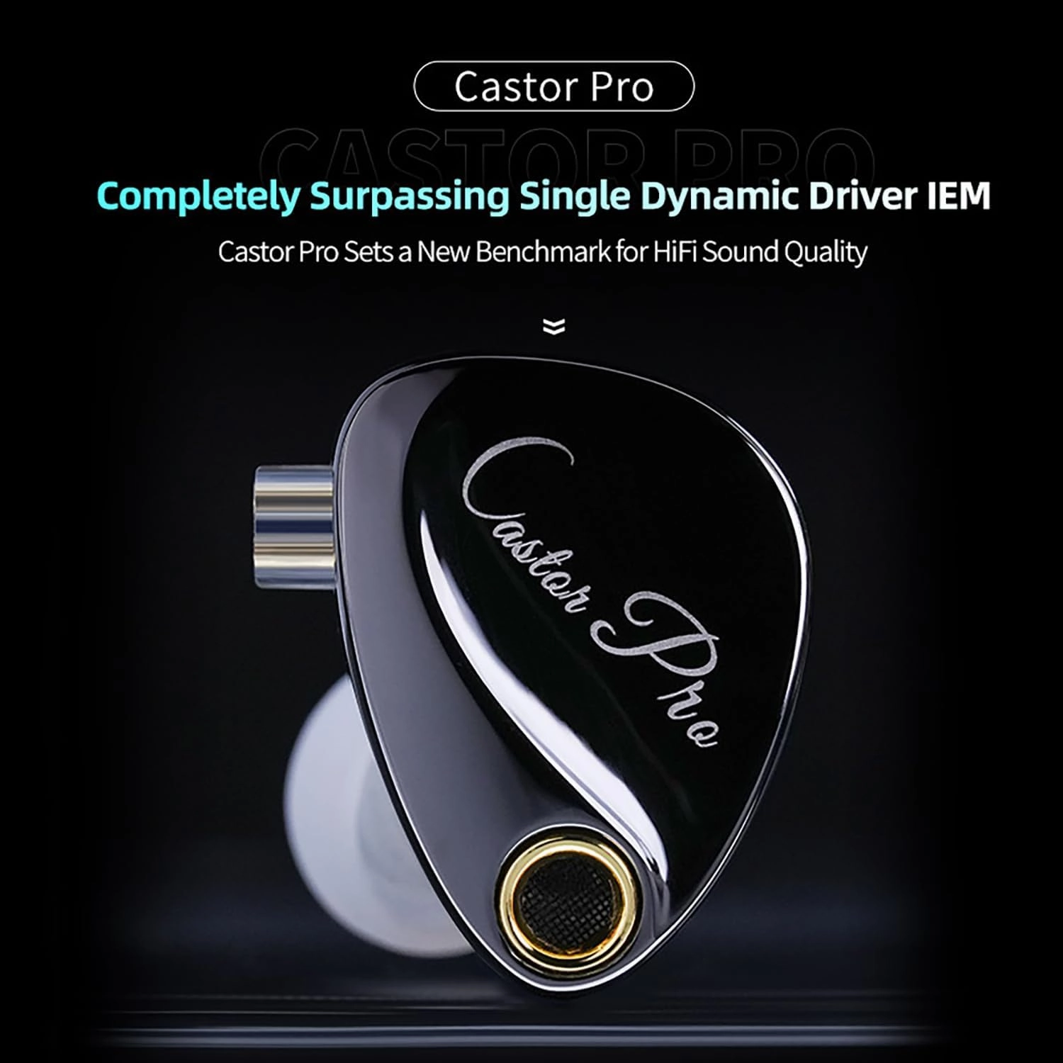 KZ Castor Pro Tunable in Ear Monitor, HiFi Improved Bass in Ear Headphone, Dual-Dynamic Driver Gaming Earbuds, IEM Earphones with 2PIN-C Detachable Cable