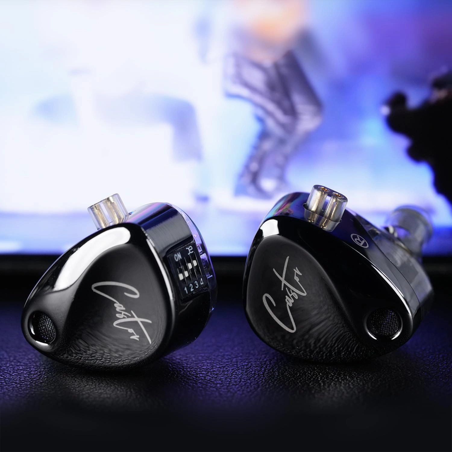 KZ Castor Wired Earbuds IEM in Ear Earphones, 2DD Tuning Adjustable Dual-Driver Supper Bass Wired Headphones, Harman Target with Improved Bass Version Monitor Headphones
