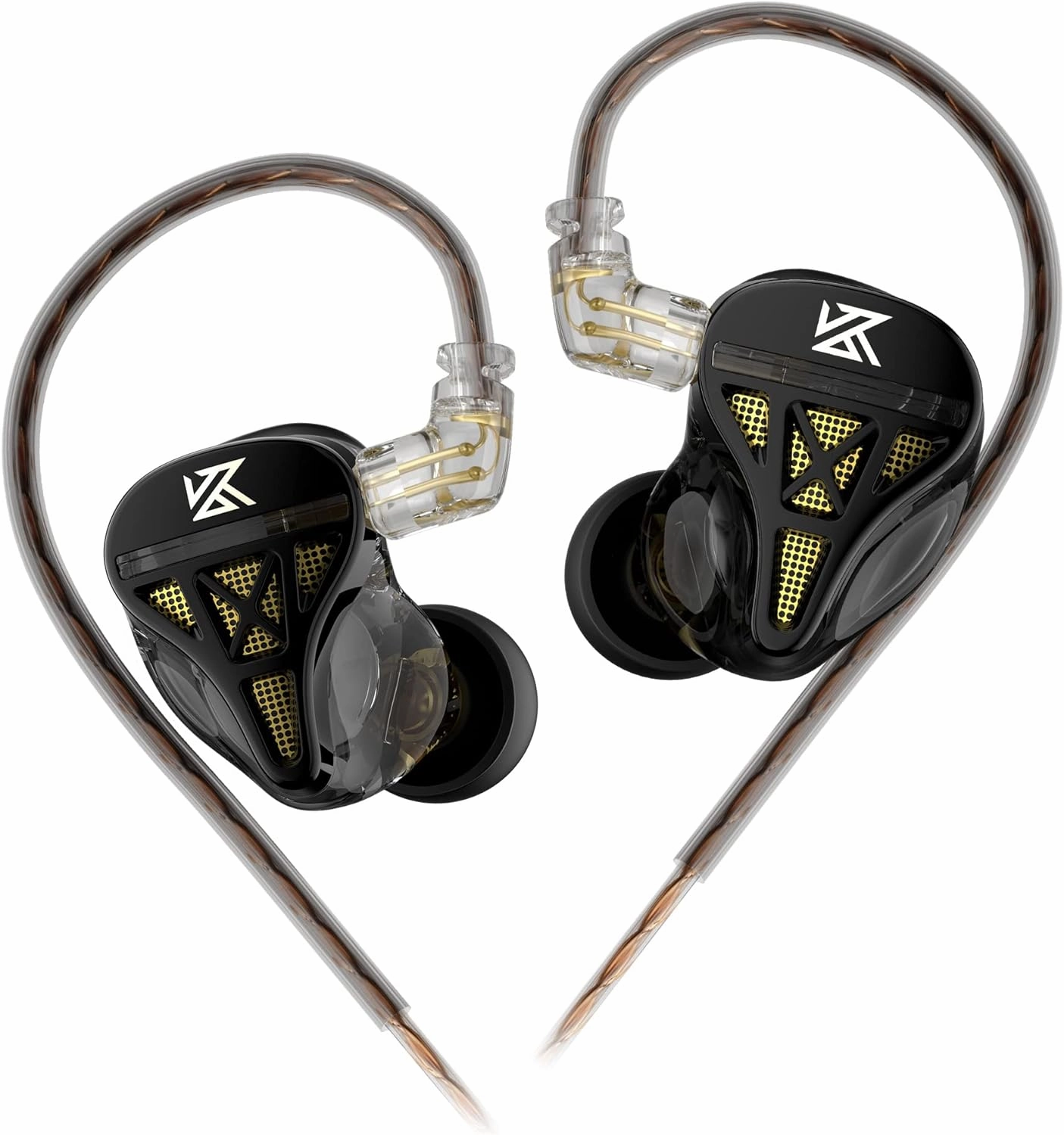 KZ DQS Wired Earbuds Dynamic Driver in Ear Monitor Headphone Semi-Open HiFi Bass Earphone 2pin 3.5mm Gaming Earbuds (Without Mic) in-ear monitors,hi-fi IEMs,studio earphones,