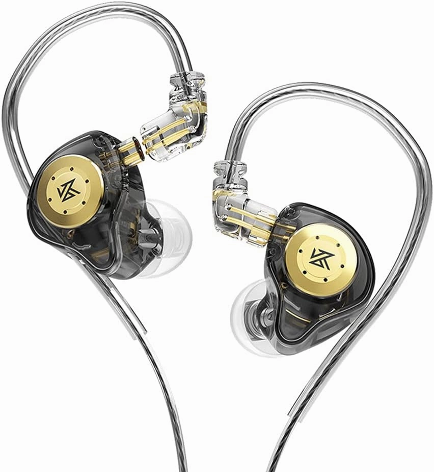 KZ EDX PRO Earphones 10mm Dual Magnetic Circuit Dynamic Driver Hearphones, Senleeor KZ Earphones 1DD Deep Bass Earbuds with Removable C Pin Cables (No Mic, Black) in-ear monitors,hi-fi IEMs,studio earphones,
